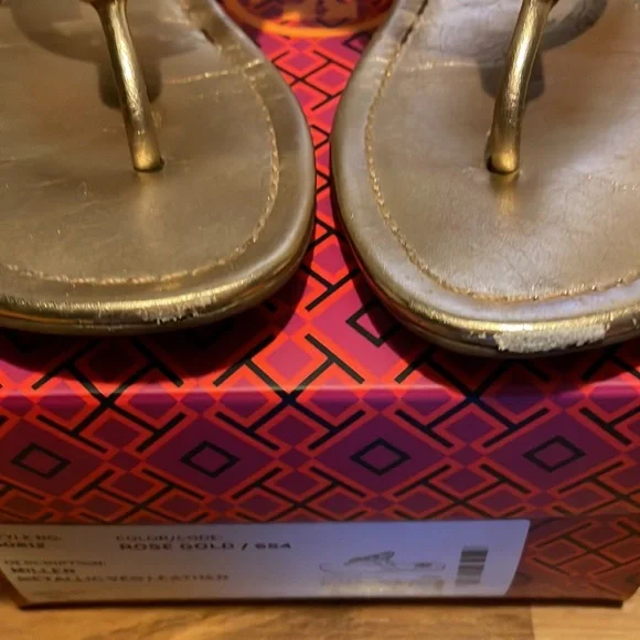 Tory Burch rose gold sandals - Picture 2 of 7